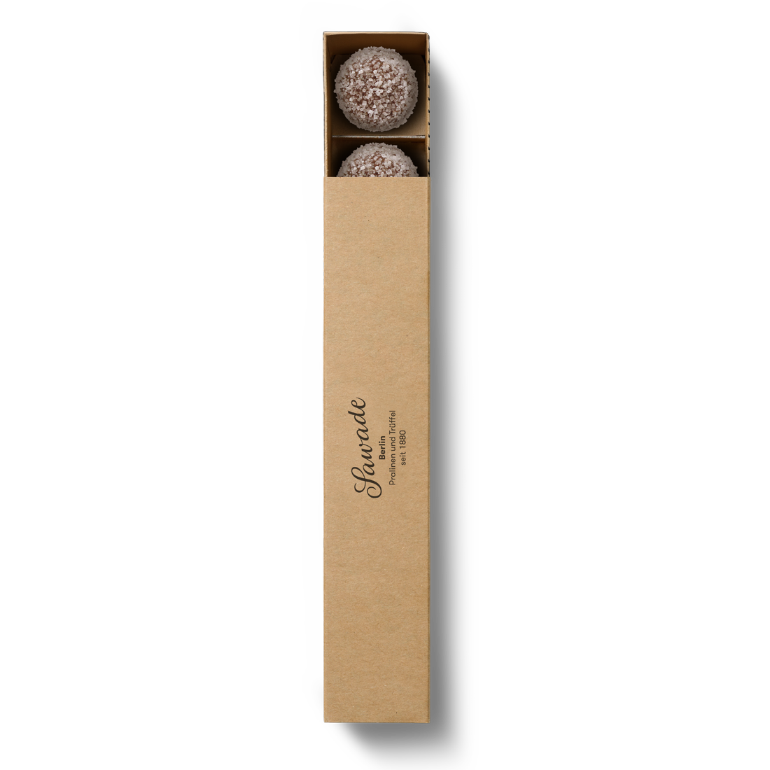 Produktbild: Pralinenstange Cognac-Sahne-Trüffel Zartbitter Ansicht von oben