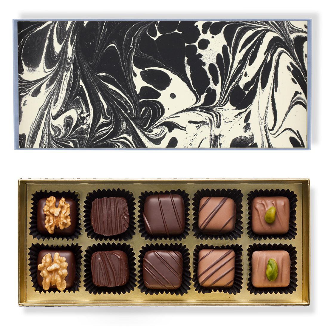 Pralinenschachtel Podcast Pralinen offen