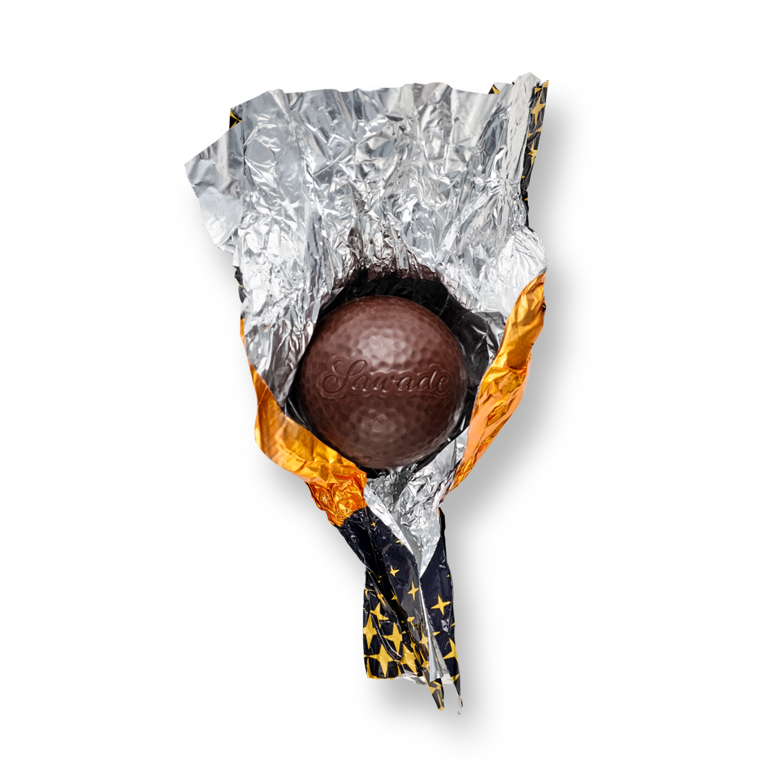 Orange-Karamell Kugel, 10 St. Produktbild: Orange-Karamell Kugel in Zartbitterschokolade geöffnet