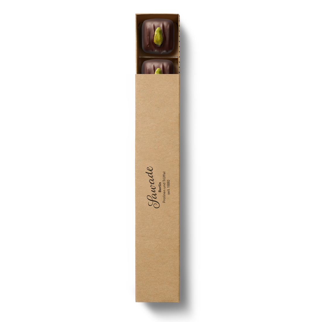 Produktbild: Pralinenstange Pistazien-Marzipan Ansicht von oben