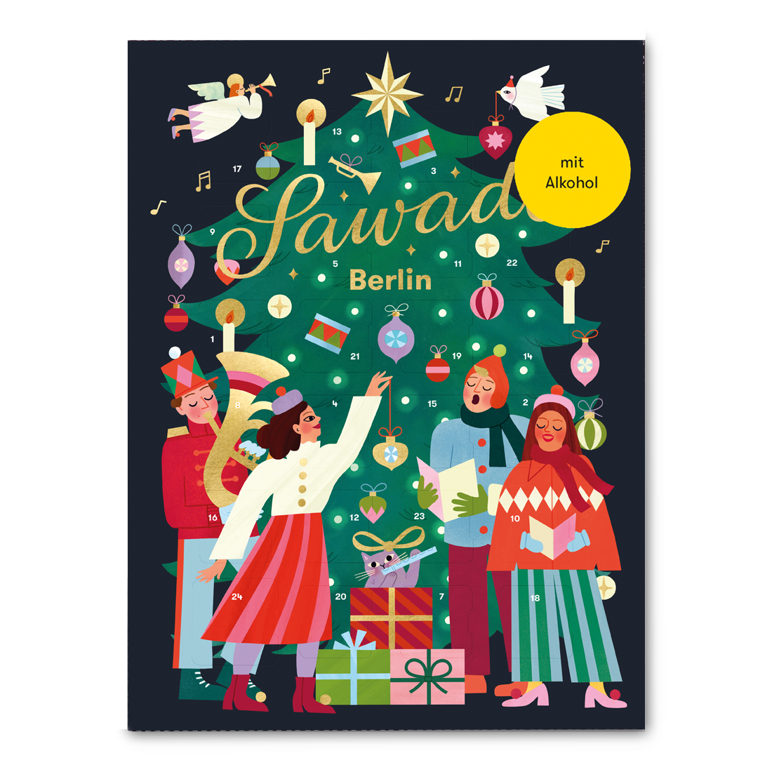 Adventskalender Tannenbaum - mit Alkohol